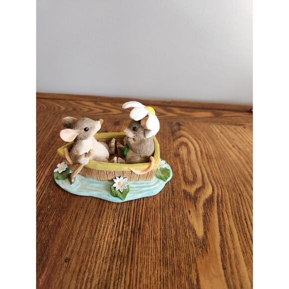 Charming Tails Rowboat Romance by Fitz&Lloyd - Picture 1 of 3